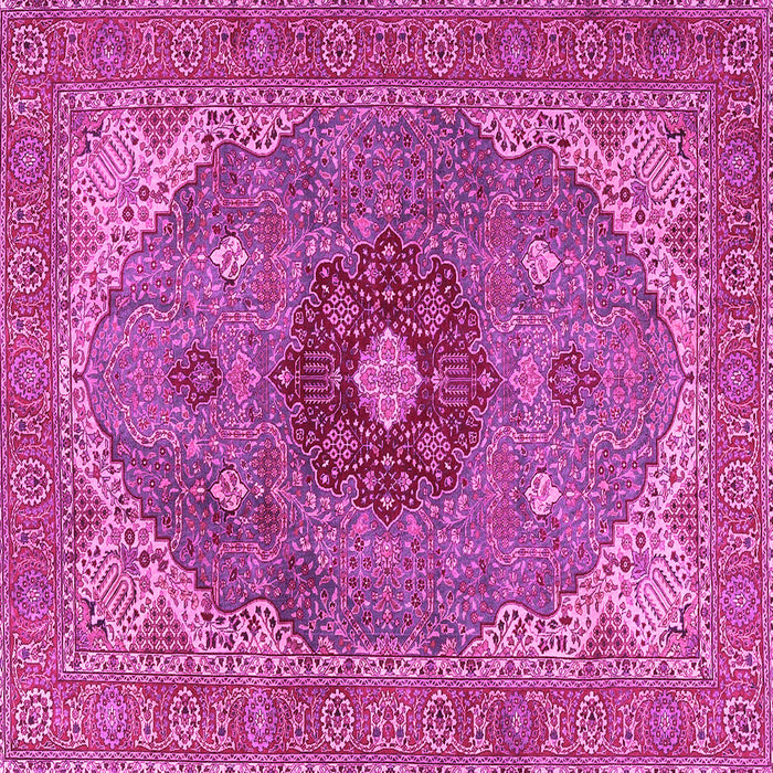 Square Medallion Pink Traditional Rug, tr4212pnk