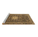 Sideview of Machine Washable Persian Brown Traditional Rug, wshtr4213brn