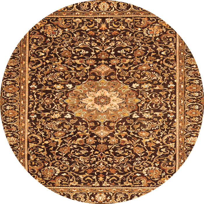 Square Persian Orange Traditional Rug, tr4213org