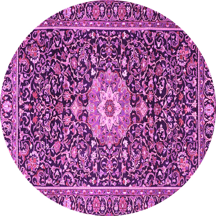 Round Persian Pink Traditional Rug, tr4213pnk