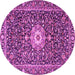 Round Persian Pink Traditional Rug, tr4213pnk