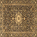 Square Machine Washable Persian Brown Traditional Rug, wshtr4213brn