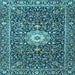 Square Persian Light Blue Traditional Rug, tr4213lblu
