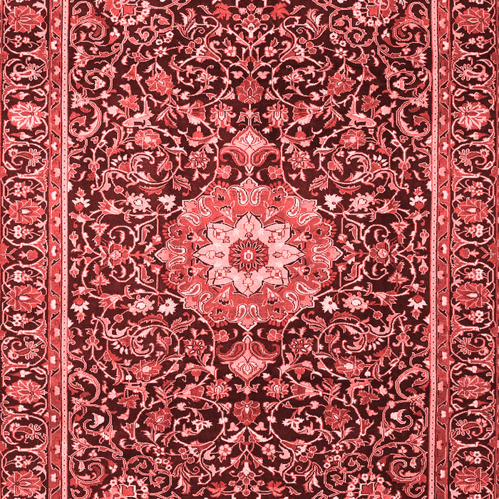 Machine Washable Persian Red Traditional Rug, wshtr4213red
