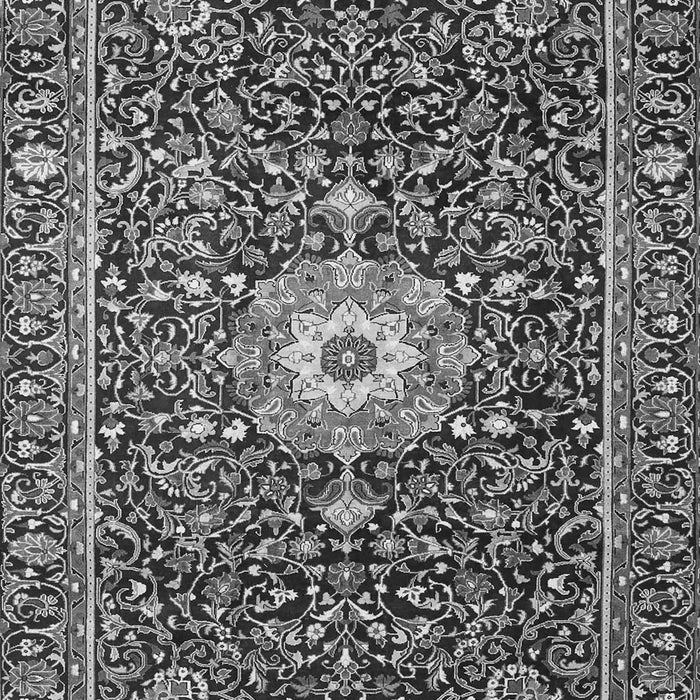 Serging Thickness of Machine Washable Persian Gray Traditional Rug, wshtr4213gry