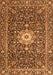 Serging Thickness of Machine Washable Persian Orange Traditional Area Rugs, wshtr4213org