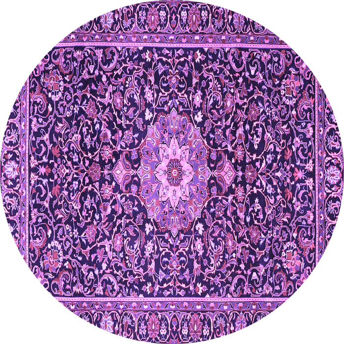 Round Persian Purple Traditional Rug, tr4213pur