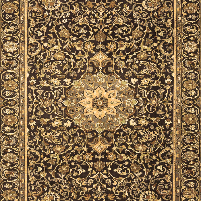 Machine Washable Persian Brown Traditional Rug, wshtr4213brn