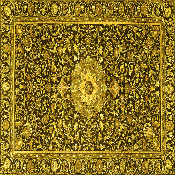 Square Persian Yellow Traditional Rug, tr4213yw