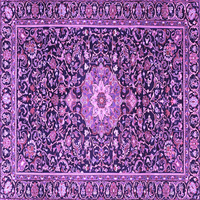 Square Machine Washable Persian Purple Traditional Area Rugs, wshtr4213pur