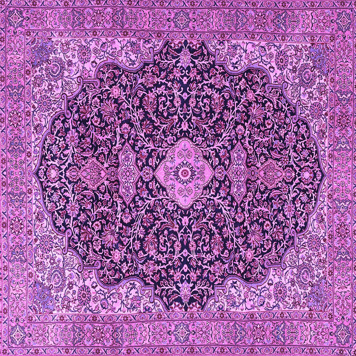 Square Machine Washable Persian Purple Traditional Area Rugs, wshtr4214pur