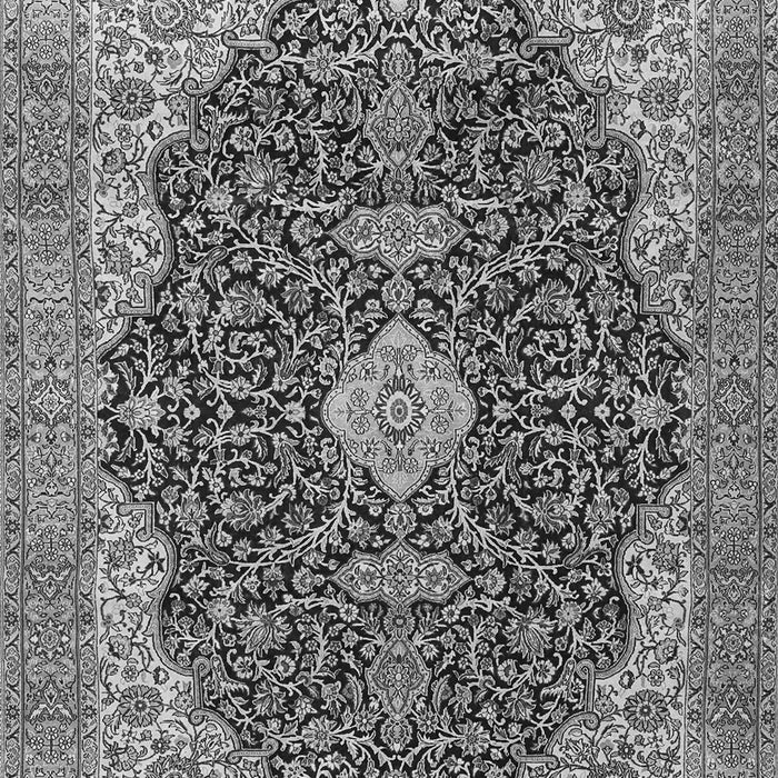 Serging Thickness of Machine Washable Persian Gray Traditional Rug, wshtr4214gry