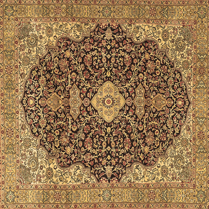 Square Machine Washable Persian Brown Traditional Rug, wshtr4214brn