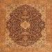 Serging Thickness of Persian Orange Traditional Rug, tr4214org