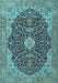 Machine Washable Persian Light Blue Traditional Rug, wshtr4214lblu