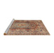 Sideview of Machine Washable Traditional Chestnut Brown Rug, wshtr4215