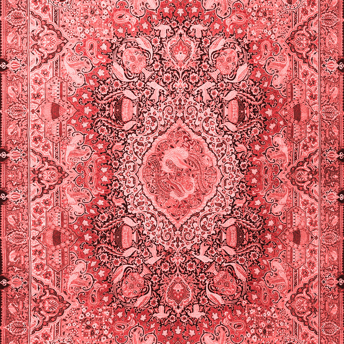 Machine Washable Persian Red Traditional Rug, wshtr4215red