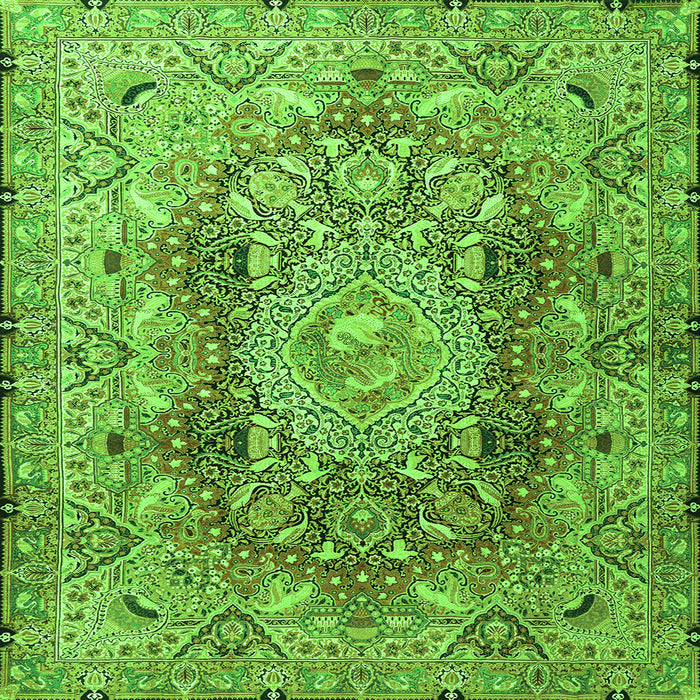 Serging Thickness of Persian Green Traditional Rug, tr4215grn