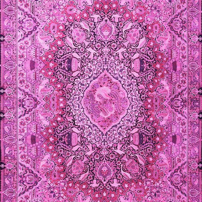 Machine Washable Persian Pink Traditional Rug, wshtr4215pnk