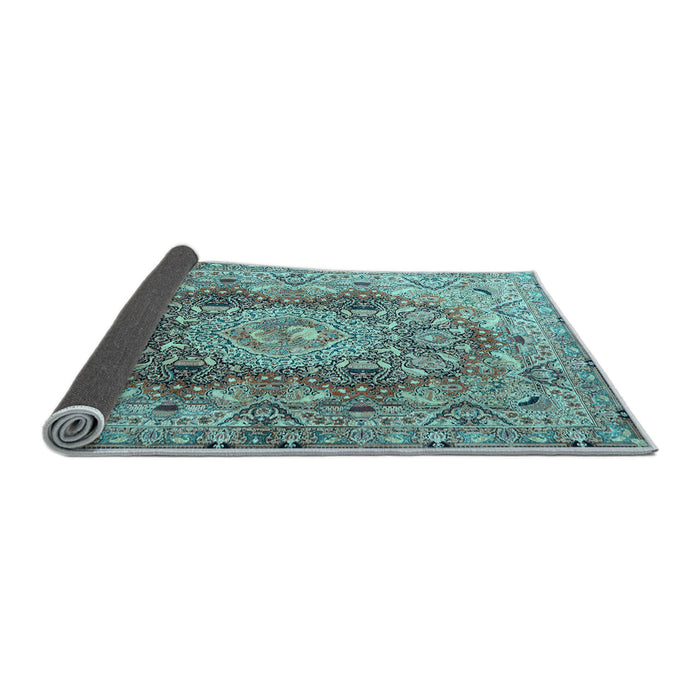 Sideview of Persian Light Blue Traditional Rug, tr4215lblu