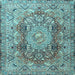 Square Persian Light Blue Traditional Rug, tr4215lblu