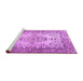 Sideview of Machine Washable Persian Purple Traditional Area Rugs, wshtr4216pur