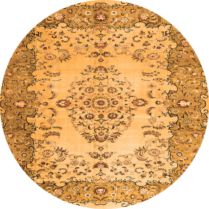 Square Persian Orange Traditional Rug, tr4216org