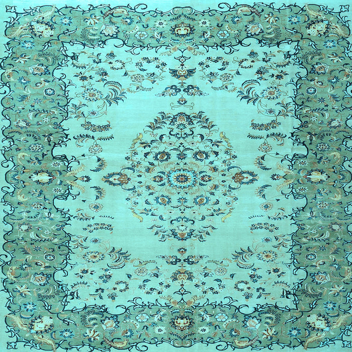 Square Persian Light Blue Traditional Rug, tr4216lblu