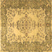 Square Persian Brown Traditional Rug, tr4216brn
