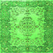 Serging Thickness of Persian Green Traditional Rug, tr4216grn