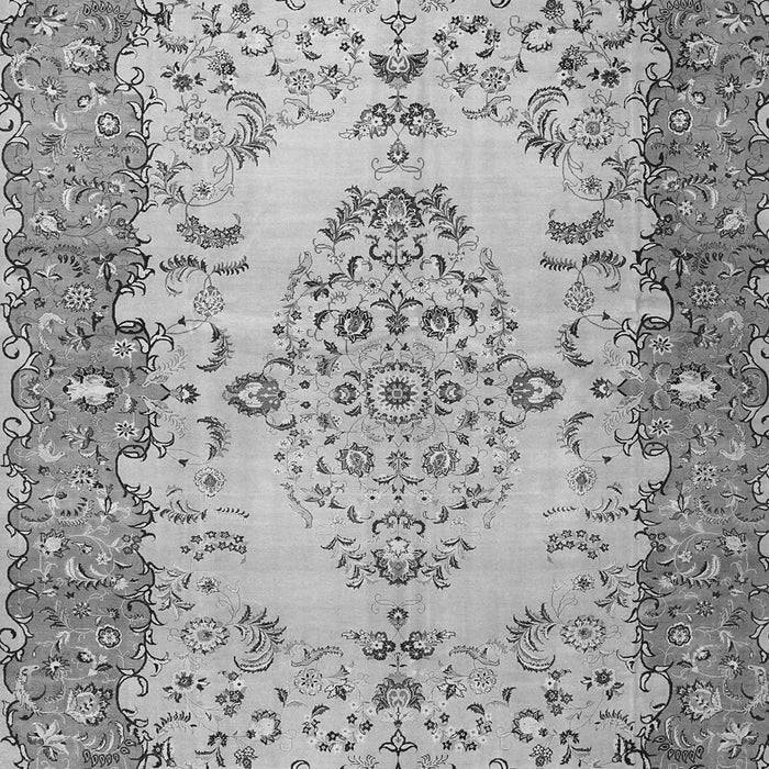 Serging Thickness of Machine Washable Persian Gray Traditional Rug, wshtr4216gry