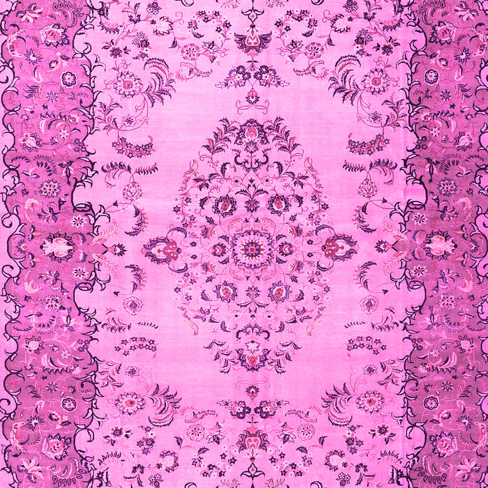 Machine Washable Persian Pink Traditional Rug, wshtr4216pnk