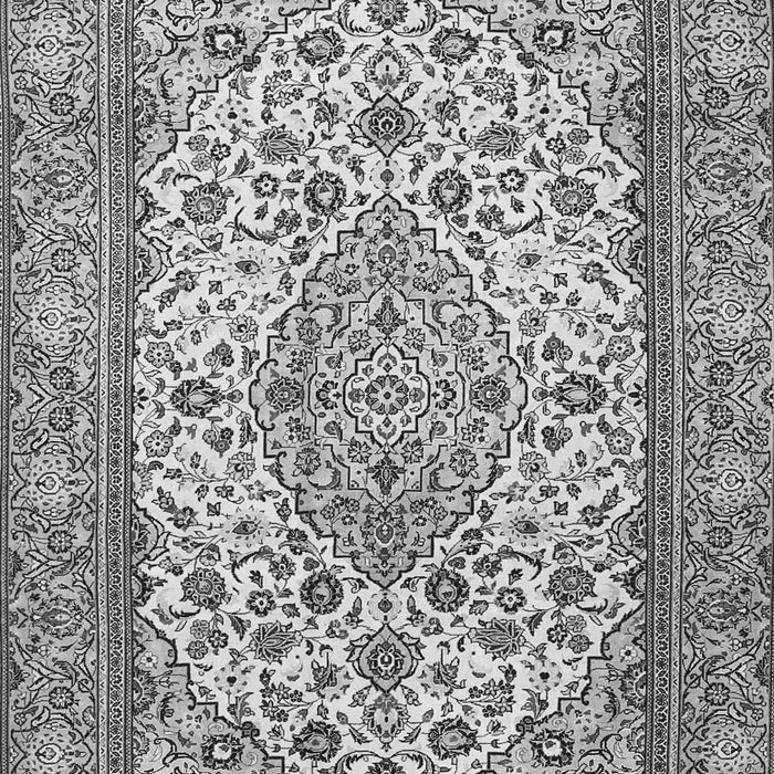 Serging Thickness of Machine Washable Medallion Gray Traditional Rug, wshtr4217gry