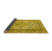 Sideview of Medallion Yellow Traditional Rug, tr4217yw