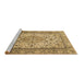 Sideview of Machine Washable Medallion Brown Traditional Rug, wshtr4217brn