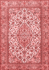 Medallion Red Traditional Rug, tr4217red