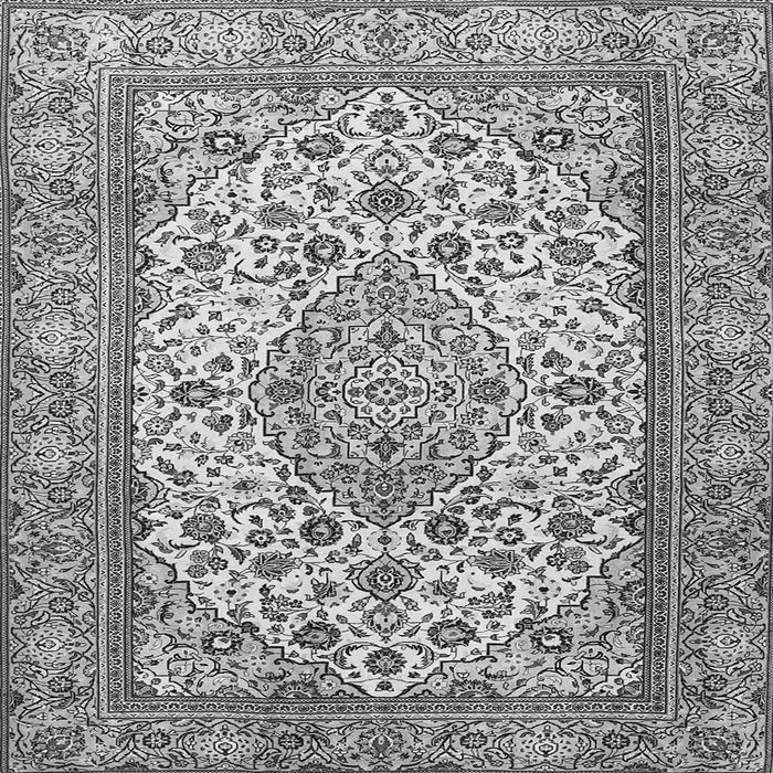 Serging Thickness of Medallion Gray Traditional Rug, tr4217gry