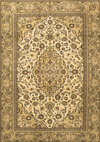 Medallion Brown Traditional Rug, tr4217brn