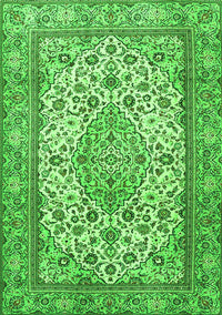 Medallion Green Traditional Rug, tr4217grn