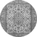 Square Medallion Gray Traditional Rug, tr4217gry