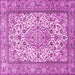 Square Medallion Pink Traditional Rug, tr4217pnk
