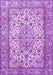 Machine Washable Medallion Purple Traditional Area Rugs, wshtr4217pur