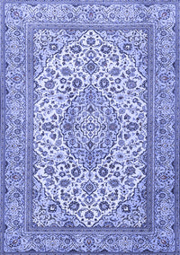 Medallion Blue Traditional Rug, tr4218blu