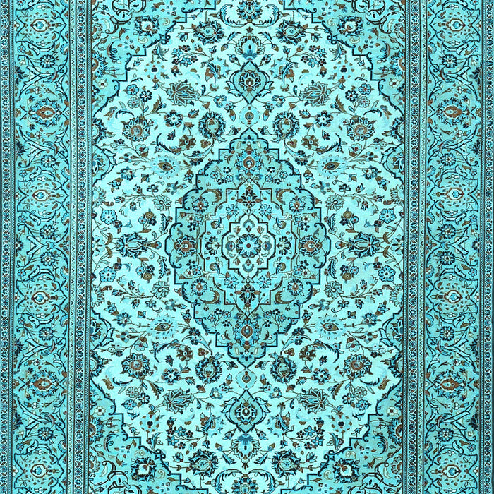 Medallion Light Blue Traditional Rug, tr4218lblu