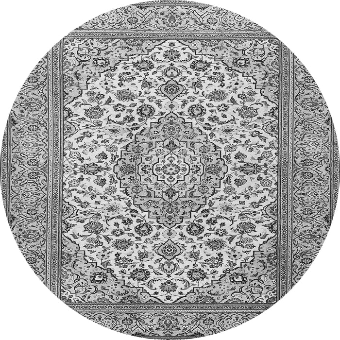 Square Medallion Gray Traditional Rug, tr4218gry