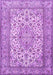 Machine Washable Medallion Purple Traditional Area Rugs, wshtr4218pur