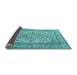 Sideview of Medallion Light Blue Traditional Rug, tr4218lblu