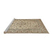 Sideview of Machine Washable Traditional Brown Rug, wshtr4219