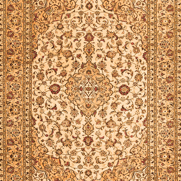 Medallion Orange Traditional Rug, tr4219org
