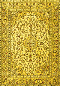 Medallion Yellow Traditional Rug, tr4219yw